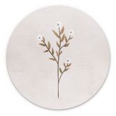 Wandbild Blumen Illustration - Vergissmeinnicht - Goed Blauw - Alu-Dibond Rund 