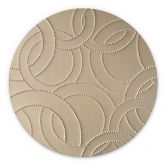 Wanddecoratie Abstracte ringen beige - Grande - Alu-Dibond Rond 