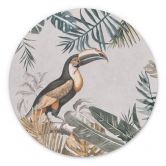 Wandbild Tropischer Wald mit Tukan - Haase - Alu-Dibond - Rund 