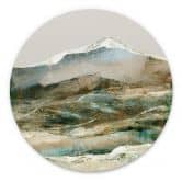 Wandbild Berge Abstrakt - Hobday - Alu-Dibond - Rund 