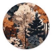 Wandbild Bunter Herbstwald - Jaszke - Alu-Dibond Rund 