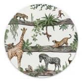 Wandbild Afrikanische Tiere im Dschungel - Kikki Belle - Alu-Dibond Rund 