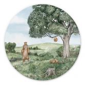 Wandbild Kikki Belle - Bären und Bienen - Alu-Dibond Rund 