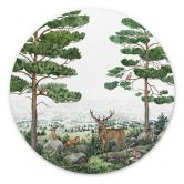 Wandbild Kikki Belle - Tierische Abenteuer im Grünen - Alu-Dibond Rund 