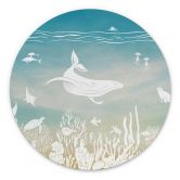 Rundes Wandbild Unterwasserwelt-Paradies - Ombre - Kikki Belle - Alu-Dibond 