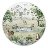 Alu-Dibond Kikki Belle - Wald der Rehe - Rund 