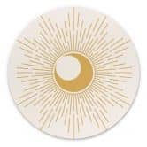 Wandbild Goldene Sonnenstrahlen - KsanaKalpa - Alu-Dibond Rund 