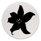 Alu-Dibond Kubistika - Dunkle Orchidee - Rund 