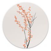 Wandbild Pfirsichfarbene Kirschblüten - Kubistika - Alu-Dibond - Rund 