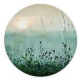 Tableau sur alu-Dibond rond Kværnstrøm - Dew-covered sunrise 