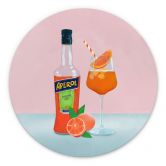 Wandbild Aperol Spritz - Lizde - Rund - Alu-Dibond 