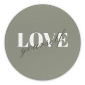 Décoration murale en dibond Love yourself 