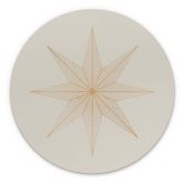 Wandbild Geometrischer Goldstern - Magnusson - Alu-Dibond Rund 