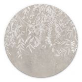 Wandbild Elegante Weidenzweige in Beige - Ms Tiff - Alu-Dibond Rund 