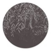 Wandbild Elegante Weidenzweige in Dunkelgrau - Ms Tiff - Alu-Dibond Rund 