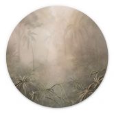 Wandbild Mystischer Regenwald im Nebel - Ms Tiff - Alu-Dibond Rund 
