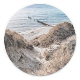 Wandbild Naturerlebnis in malerischen Ostseedünen - Alu-Dibond Rund 