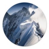 Wandbild Gipfel des Mont Blanc - Nienartowicz - Alu-Dibond Rund 