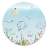 Wandbild Niedliche Unterwasserwelt - Alu-Dibond Rund - Oliver Robins 