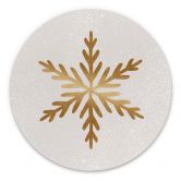 Wandbild Weihnachten - Goldene Schneeflocke - Alu-Dibond Rund - Orara Studio 