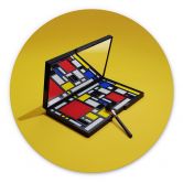 Dibond vægdekoration Make-up palet i stil med Piet Mondrian - Pozdniakov 