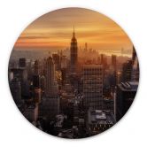 Alu-Dibond Ruiz Dueso - New York bei Sonnenuntergang - Rund 