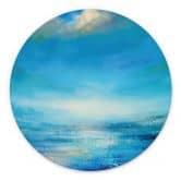 Wandbild Endlose Weite in Blau - Schmucker - Alu-Dibond Rund 