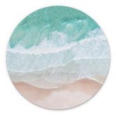Wandbild Sanfte Wellen am Strand - Sisi & Seb - Alu-Dibond Rund 