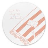 Wandbild Sehnsucht nach Strand und Meer - Soley - Alu-Dibond Rund 