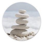 Wandbild Steine am Meer - Alu-Dibond Rund 