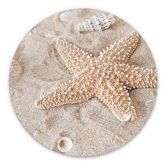 Wandbild Sternfisch im goldenen Strand - Alu-Dibond Rund 