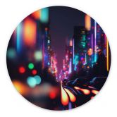 Tableau sur alu-Dibond rond Treechild - Night Out 