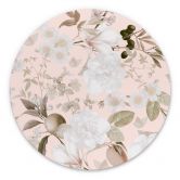 Wandbild Boho-Illustration mit Blumen und Früchten - UN Designs - Rund - Alu-Dibond 