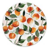 Wandbild Fruchtige Mandarinen - UN Designs - Alu-Dibond - Rund 
