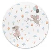 Wandbild Kleine Mäuse mit Luftballons - UN Designs - Rund - Alu-Dibond 