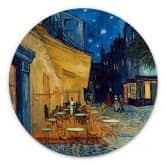 Alu-Dibond van Gogh - Café Terrasse am Abend - Rund 