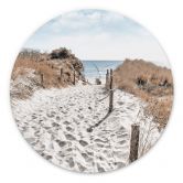 Wandbild Strandaufgang Dünen - Alu-Dibond Rund 