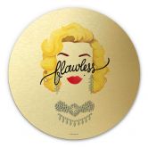 Alu-Dibond mit Goldeffekt Tohmé - Flawless Marilyn - Rund 
