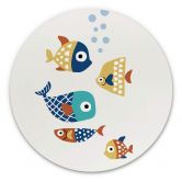 Alu-Dibond Kubistika - Bunte Fische - Rund 
