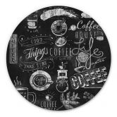 Alu-Dibond World of Coffee - Rund 