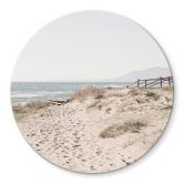 Glasbild 1X Studio - Strandaufgang an den Dünen - Rund 
