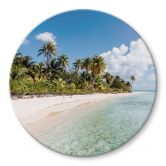 Glasschilderijen Palm Beach in de Zuidzee - Colombo - Rond 