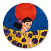 Glasbild Hülya - Vergeude die Nacht - Rund 