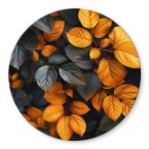 Glasbild Leuchtende Blätterpracht im Herbst - Jaszke - Rund 