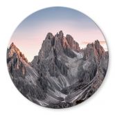 Glasbild Hohe Berge - Ling - Rund 