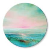 Tableau en verre Mer turquoise au crépuscule - Schmucker - Rond 