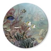 Glasbild Sir Edward - Korallenbewohner - Rund 