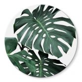 Glasbild Sisi & Seb - Monstera - Rund 