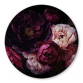 Glasbild Blumenstrauß mit Pfingstrosen - UN Designs - Rund 