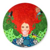 Glasbild Hülya - Warum ich das Chaos liebe - Rund 